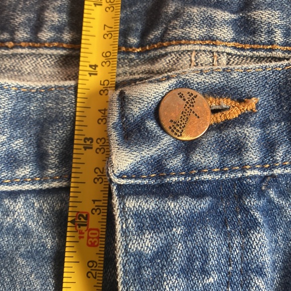 Mens EUC Wrangler Cowboy Cut Blue Denim Jeans Size 42x28 - Picture 6 of 10